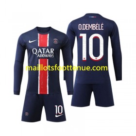 Maillot/Tenue Paris Saint Germain PSG O Dembele 10 Enfant Domicile 2024/2025 Manche Longue